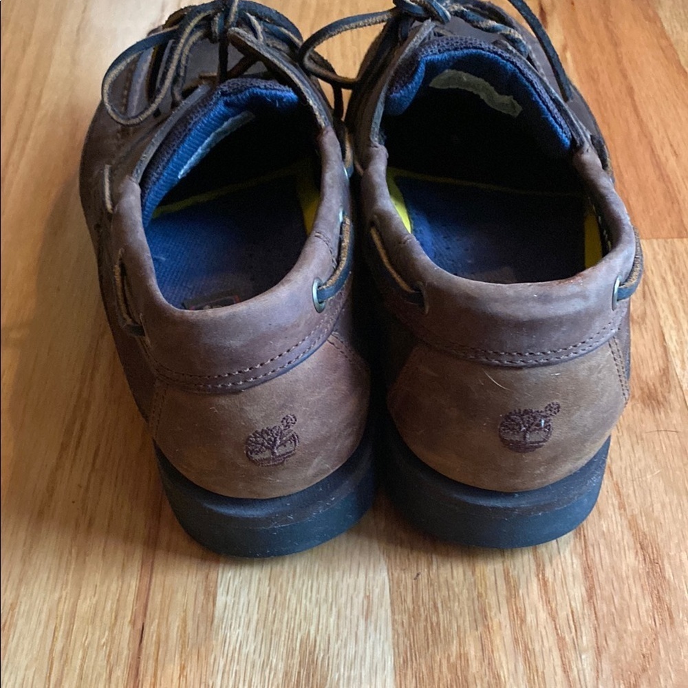Timberland Men's Rich Brown Leather Boat Shoes - Picture 5 of 6